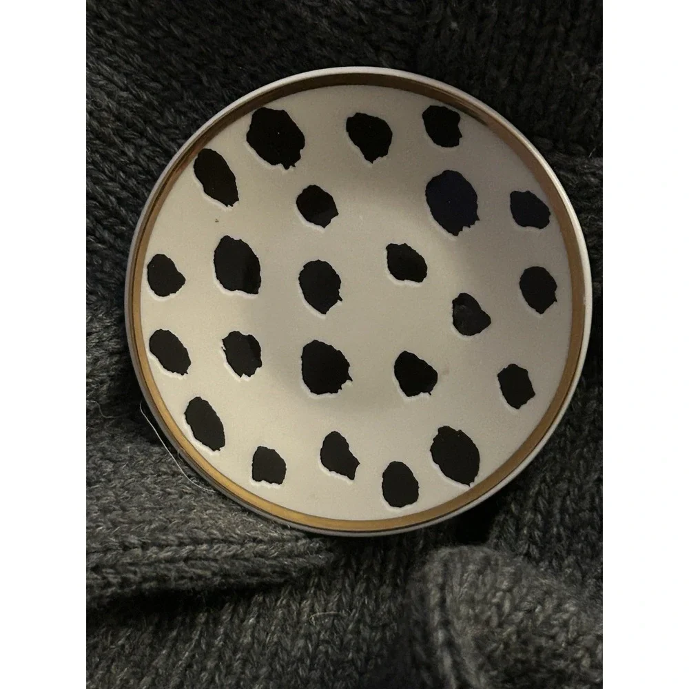 Kate Spade x Lenox (Porcelain) Boudoir Chic Ring Trinket Dish (3.5 Inches) Trim